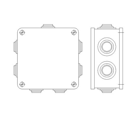 junction box ga drawing|junction box cad model download.